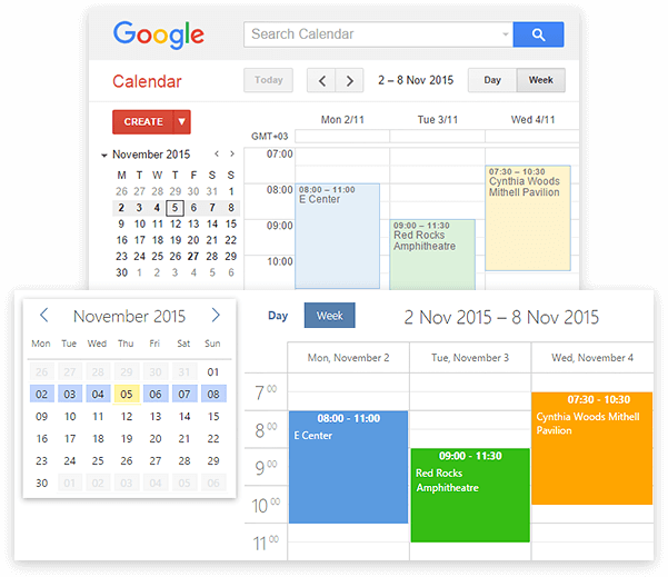 Google calendar integration